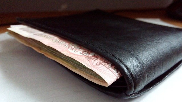 bankovk lezoucí z peněženky