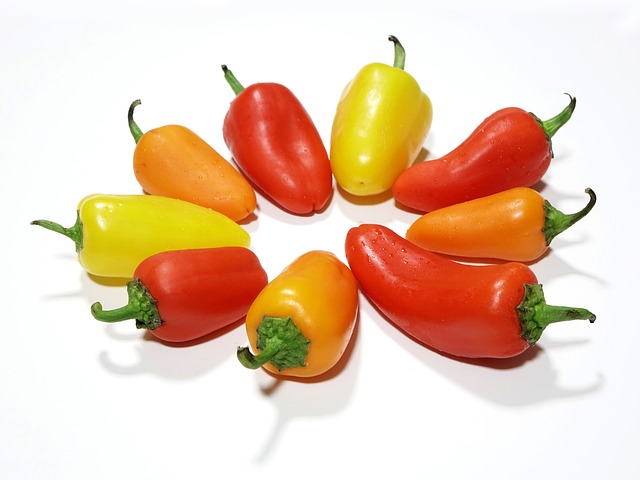 papriky třech barev